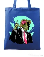 Sacosa din panza Make zombies great again Albastru regal