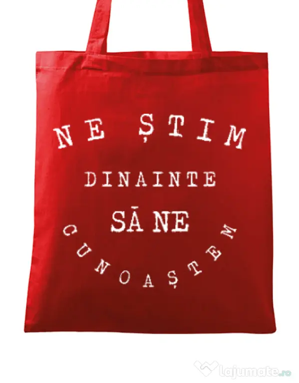 Sacosa din panza Ne stim II Rosu
