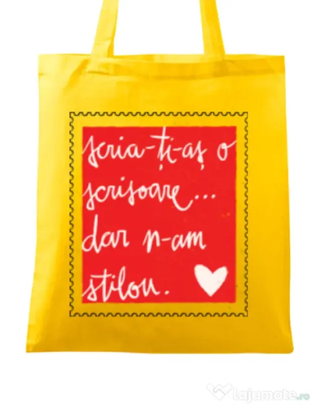 Sacosa din panza Nu am stilou Galben