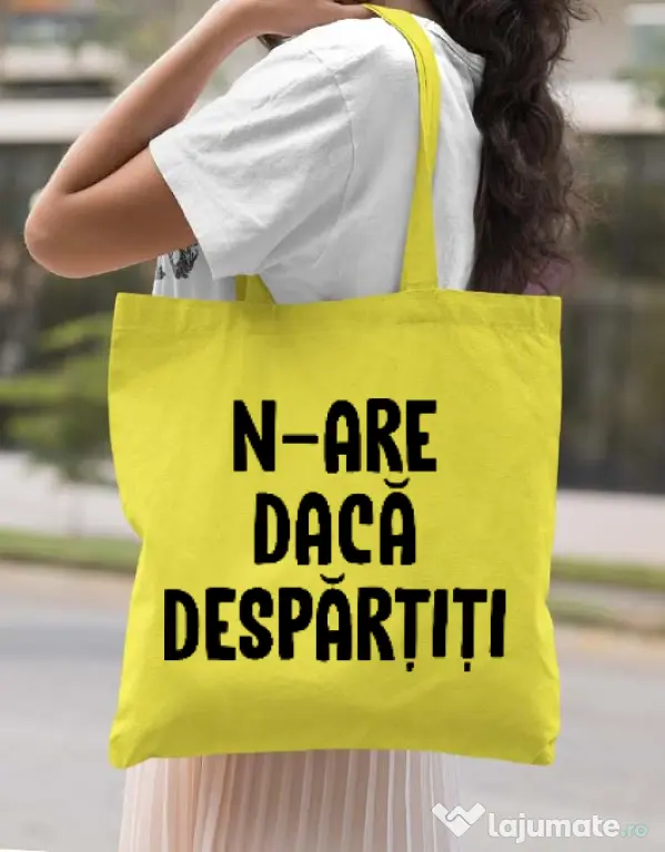 Sacosa din panza Nu are sens 2 Galben