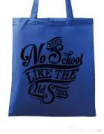 Sacosa din panza Old school typography Albastru regal