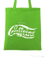 Sacosa din panza Powered by caffeine Verde mar