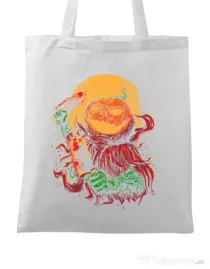 Sacosa din panza Pumpkinhead Butcher Alb