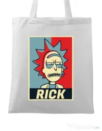 Sacosa din panza Rick Alb