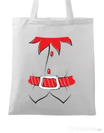 Sacosa din panza Santa helper Alb
