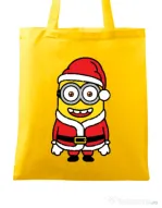 Sacosa din panza Santa minions Galben