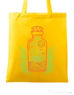 Sacosa din panza Shark in a bottle Galben