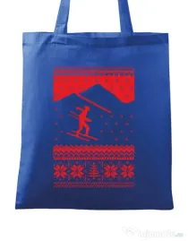 Sacosa din panza Ski trip Albastru regal