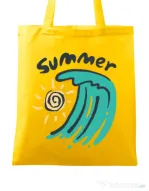 Sacosa din panza Summer Beach Galben