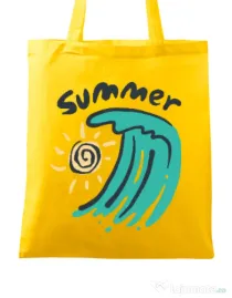 Sacosa din panza Summer Beach Galben