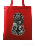 Sacosa din panza The anchor drops Rosu