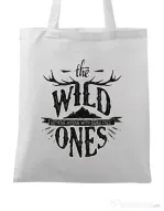 Sacosa din panza The Wild Ones Alb