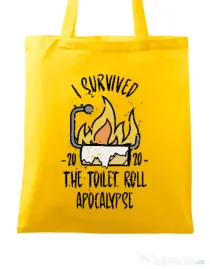 Sacosa din panza Toilet roll apocalypse Galben