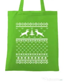 Sacosa din panza Ugly sweater Verde mar