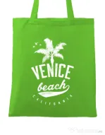 Sacosa din panza Venice beach California Verde mar