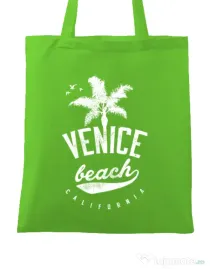 Sacosa din panza Venice beach California Verde mar