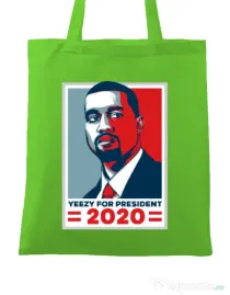 Sacosa din panza Yezzy for president Verde mar