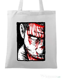 Sacosa din panza Zomblood Alb