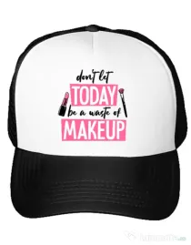 Sapca personalizata A waste of makeup Alb