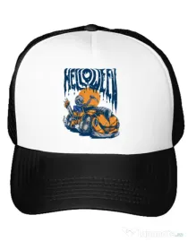 Sapca personalizata Hello ween Alb