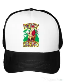 Sapca personalizata Naughty Santa Alb