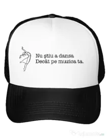 Sapca personalizata Nu stiu a dansa Alb