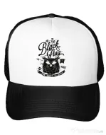 Sapca personalizata The black flag owl Alb