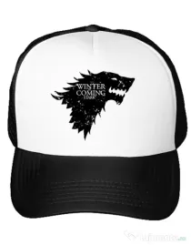 Sapca personalizata Winter is coming Stark Alb