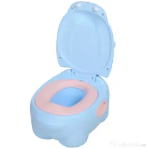 Olita pentru Copii HOMCOM, Design Hipopotam, Plastic Rezistent, Dimensiuni 40x30x23cm, Ideală pentru Învățarea Toaletării | Aosom Romania