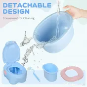 Olita pentru Copii HOMCOM, Design Hipopotam, Plastic Rezistent, Dimensiuni 40x30x23cm, Ideală pentru Învățarea Toaletării | Aosom Romania