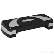 HOMCOM Stepper pentru aerobica reglabil in inaltime 10-15-20 cm, anti-alunecare, Negru si Gri | AOSOM RO 