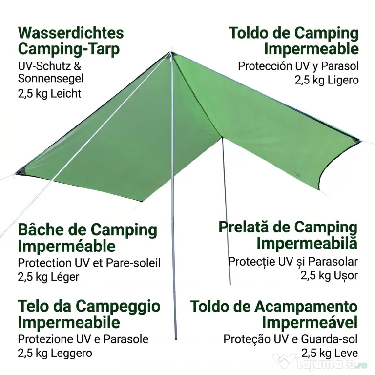 Outsunny Cort de Plajă Portabil cu Protecție UV și Geantă de Transport, 3x3 m, Verde | Aosom Romania