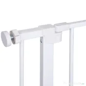 Poarta de Siguranta PawHut pentru Copii si Animale de Companie Alb 76-82x76cm | Aosom Romania