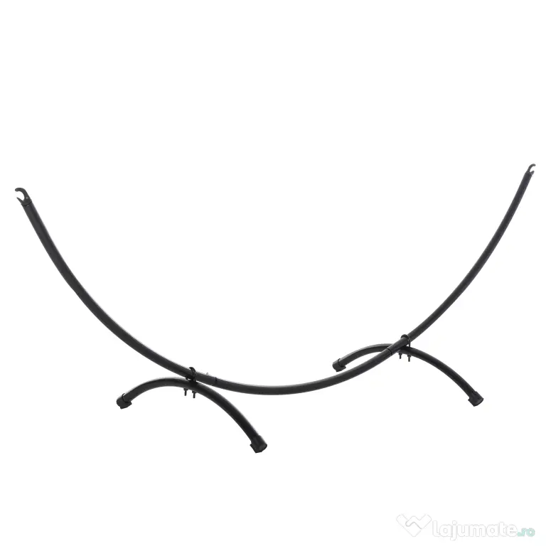 Outsunny Structura pentru Hamac Universal de 3m, Suport din Metal, 300x90x100cm, Negru | Aosom Romania