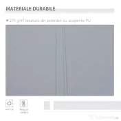Outsunny Copertină Rulou Manuală pentru Uși și Ferestre, din Aluminiu și Poliester Anti-UV, 295x245cm, Gri | Aosom Romania 