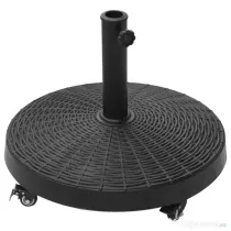 Outsunny Bază Rezistentă pentru Umbrele de Soare, Rășină și Oțel, Compatibilă cu Stâlpi 38-48mm, Ø52x41cm, Negru | Aosom Romania