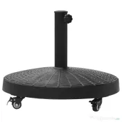 Outsunny Bază Rezistentă pentru Umbrele de Soare, Rășină și Oțel, Compatibilă cu Stâlpi 38-48mm, Ø52x41cm, Negru | Aosom Romania