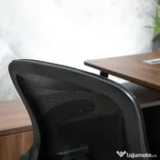 Vinsetto Scaun de Birou cu Înălțime Reglabilă, Brațe Rabatabile și Suport pentru Picioare, 64x60x106-126 cm, Negru | Aosom Romania
