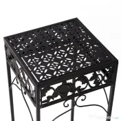 Outsunny Set de 3 Scaune Suport pentru Plante, Design Clasic din Fier, Ideal pentru Decorul Grădinii, Maro | Aosom Romania 