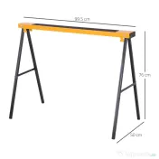 Durhan Set 2 Sevaleti pentru Munca Pliabil din Otel Capacitate 250kg 