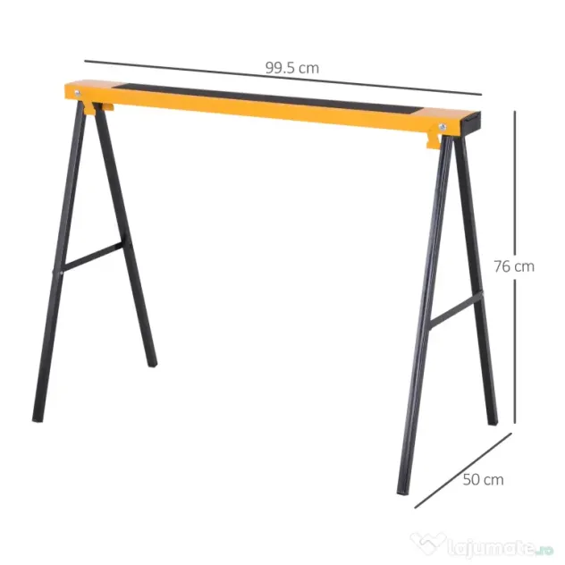 Durhan Set 2 Sevaleti pentru Munca Pliabil din Otel Capacitate 250kg