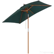 Umbrela Dreptunghiulara Outsunny din Bambus, 2x1.5x2,3m | Aosom Romania