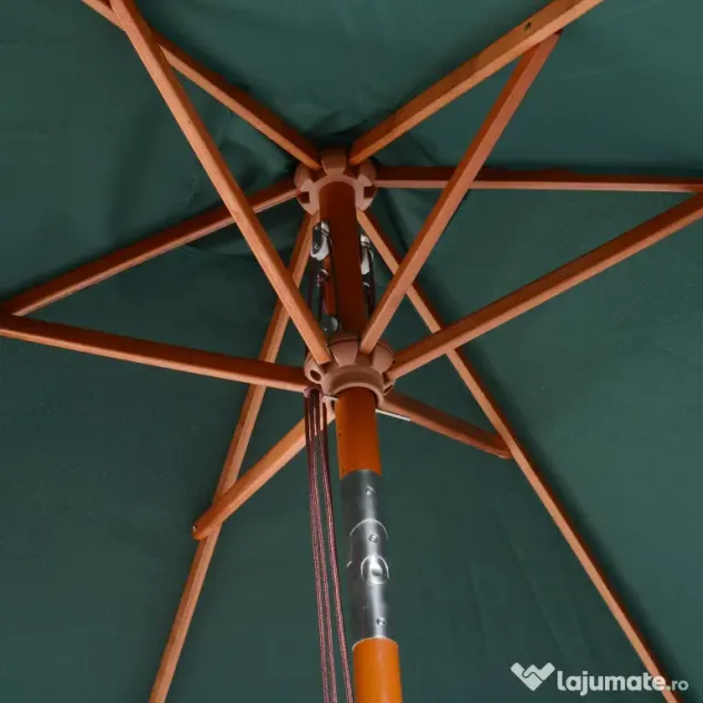 Umbrela Dreptunghiulara Outsunny din Bambus, 2x1.5x2,3m | Aosom Romania