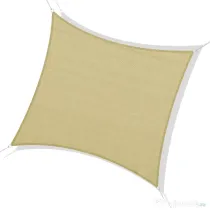 Outsunny Copertină Pânză Velier Impermeabilă HDPE pentru Grădină Culoare Nisip 360x360cm | Aosom Romania