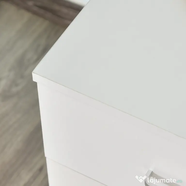 Vinsetto Dulap cu sertare, cu 2 Sertare și 5 Roti, Fiset Birou cu Încuietoare, Design Modern, Culoare Lemn | Aosom Romania