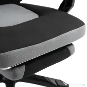 Vinsetto Scaun de Birou Ergonomic cu Spătar Reclinabil, Suport Picioare Retractabil, Înălțime Reglabilă, Gri 