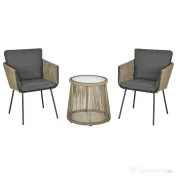Outsunny Set Mobilier de Grădină cu 2 Șezlonguri Recliner pentru Exterior, cu Pernă Căptușită din PE, 196x65x22 cm, Gri | Aosom Romania