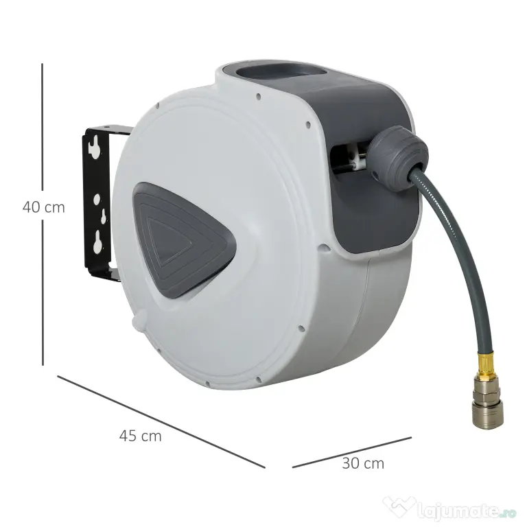 Durhand Furtun Automat 10.2 m – Montaj Pe Perete, Conexiune F3/8”