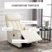 Fotoliu de Relaxare HOMCOM cu Ridicare Electrică, Reclinabil, cu Suport pentru Picioare, Telecomandă | Aosom Romania