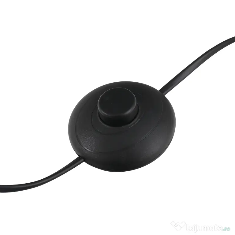 HOMCOM Lampa de Podea Arc Inalta, Design Modern cu Abajur din Tesatura si Baza Metalica, Comutator cu Pedala, Negru | Aosom Romania